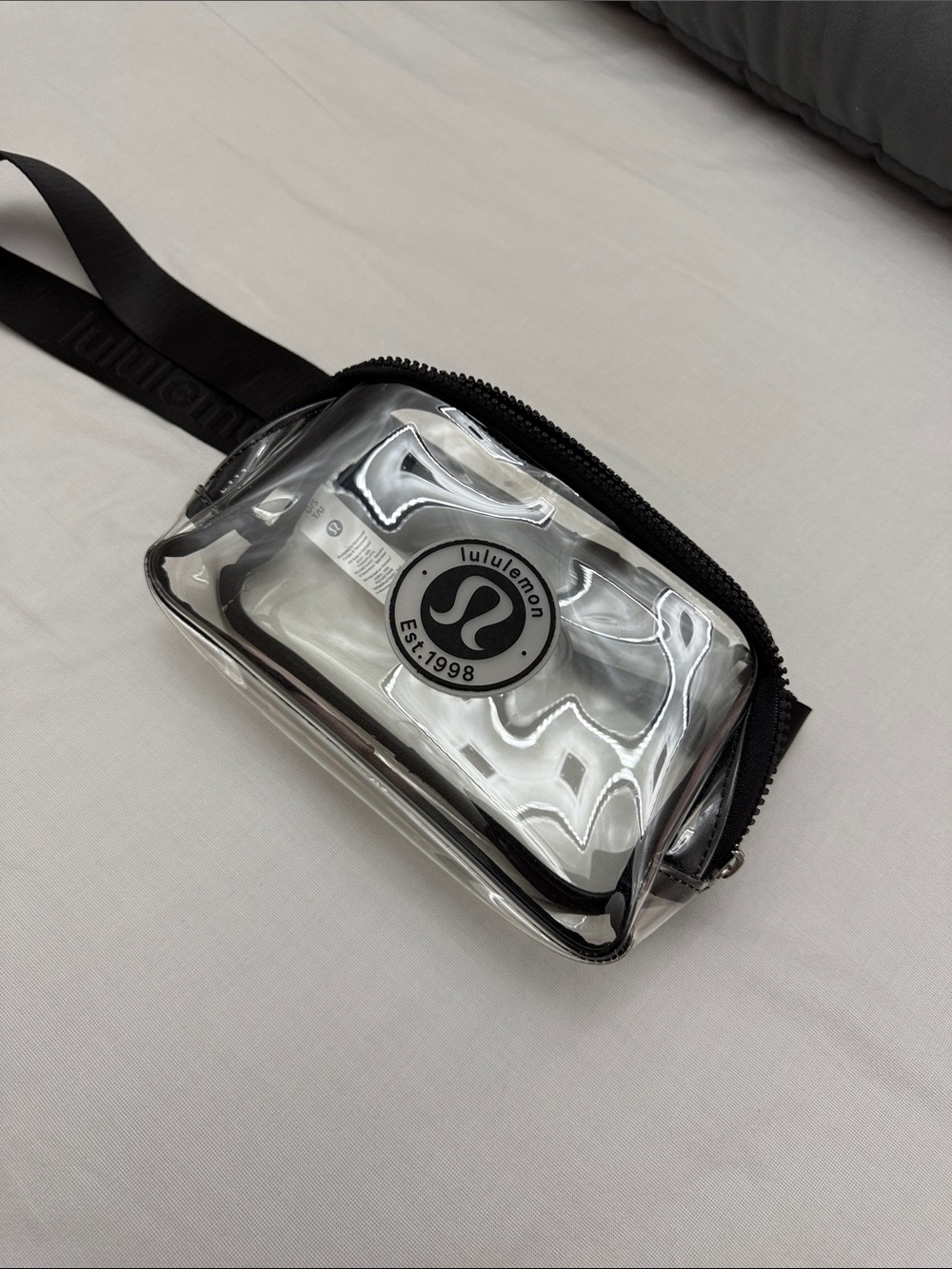 lululemon athletica Clear Belt Bag with Black Trim